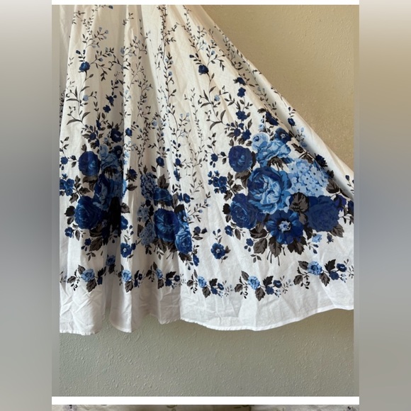 Floral Cottage Fairycore Large Pleated Flowy Skirt - Picture 5 of 16